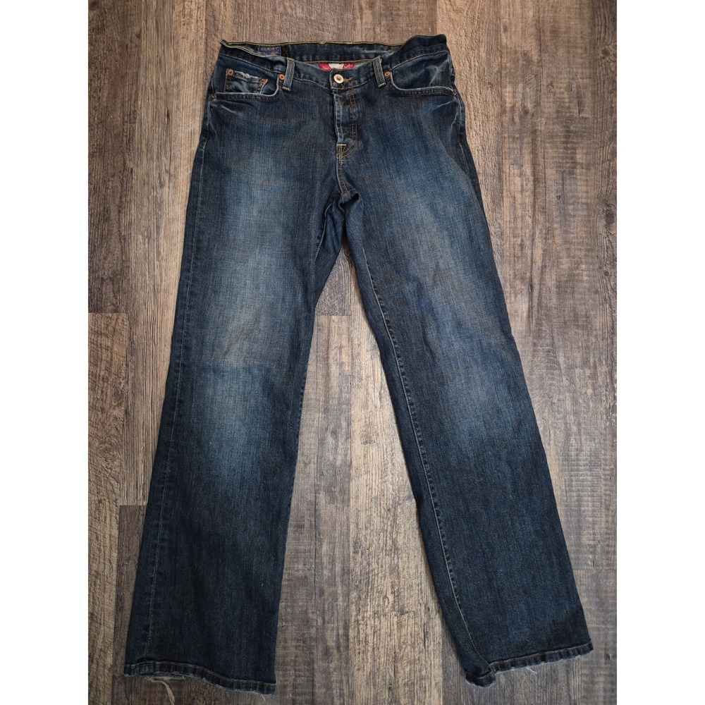 Lucky Brand Jeans Women's 8/29 Mid-Rise Easy Rider Straight Leg Dark Wash